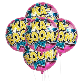 BIRTH9999 264097 Superhero Girl 5pc Foil Balloon Kit - NS