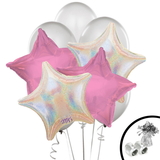 Silver and Pink Balloon Bouquet