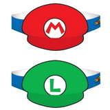 Amscan 109588 Super Mario Paper Hats - (8 Pack)