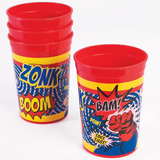 Ruby Slipper Sales 265487 Superhero Plastic Cups (4) - NS