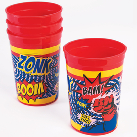 Ruby Slipper Sales 77474 Superhero Plastic Cups (4) - NS