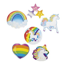 Fun Express 110190 Unicorn Glitter Cutouts (6 Pieces)