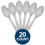 Amscan 121923 Silver Plastic Spoons (20 Pack) - NS