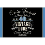 Creative Converting 121936 Vintage Dude 40th Invitations (8 Pack)