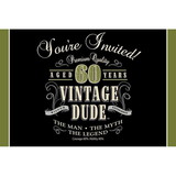 Creative Converting 121937 Vintage Dude 60th Invitations (8 Pack)
