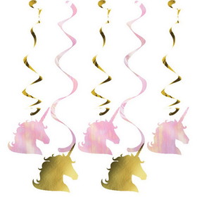 Creative Converting 124732 Unicorn Sparkle Assorted Swirls (5) - NS