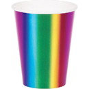 Creative Converting 268454 Metallic Rainbow Hot/Cold 9oz Cups