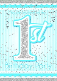 Ruby Slipper Sales 268631 1st Birthday Blue Invitations (8) - NS