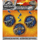UNIQUE INDUSTRIES 125440 Jurassic World: Fallen Kingdom Hanging Swirl Decorations (3)