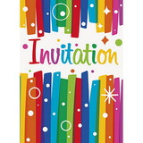 UNIQUE INDUSTRIES 126028 Rainbow Ribbons Birthday Invite (8)