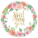 Amscan 126167 Floral Baby Cake Plate (8) - NS