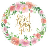 Amscan 126168 Floral Baby Dinner Plate (8)