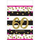 Amscan 126282 Pink & Gold 60th Birthday Table Cover (1)