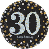 Amscan 126335 Sparkling Celebration Prismatic 30th Birthday Dessert Plates (8)