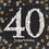 Amscan 126351 Sparkling Celebration 40th Birthday Beverage Napkins (16) - NS