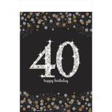 Amscan 269910 Sparkling Celebration 40th Birthday Table Cover (1) - NS
