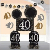 Amscan 126361 Sparkling Celebration 40th Birthday Room Decorating Kit (10 Pieces)