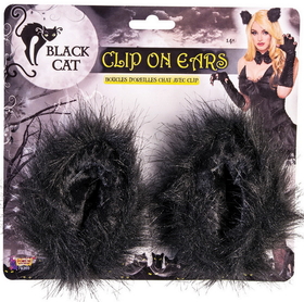 Ruby Slipper Sales 78369 Black Cat Clip on Ears - Adult One Size - OS