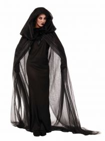 Ruby Slipper Sales 73363 Adult Black Haunted Cape and Dress Costume - STD