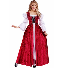 Ruby Slipper Sales 68844 Womens Medieval Lady Lace Up Over Gown Plus Size Costume - PLUS