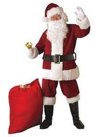 Ruby Slipper Sales 23370STD Crimson Regal Plush Santa Suit Costume - STD