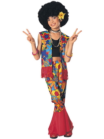 Ruby Slipper Sales 18664M Girl's Flower Power Hippie Costume - M
