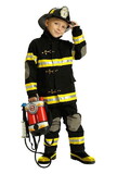 Ruby Slipper Sales AFFBB Boys Deluxe Black Firefighter Costume