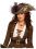 Ruby Slipper Sales 79212 Female Brown Tricorn Pirate Hat - NS
