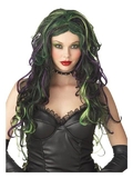 Ruby Slipper Sales 67453 Black Purple and Green Witch Wig for Adults - NS