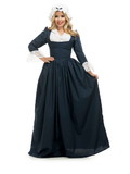 CH03174 Ruby Slipper Sales CH03174 Colonial Dress - Adult Costume - Navy, L