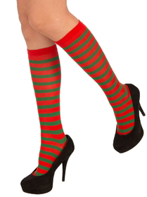 Ruby Slipper Sales 71926 Adult Red and Green Striped Socks - NS