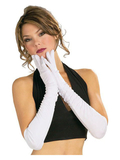 Ruby Slipper Sales 6413 Elbow Length White Satin Gloves - NS