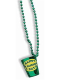 Ruby Slipper Sales 56586 St. Paddy's Day Lucky Green Shot Glass Beads - NS