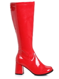 Ellie Shoes GOGO-W-Red8 Wide Width Red Gogo Boot With 3-Inch Heel For Ladies - F8