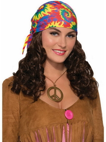 Ruby Slipper Sales 74505 Adult's Hippie Wig and Headscarf - NS
