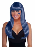 Ruby Slipper Sales 71828 Women's Long Blue Neon Wig - NS