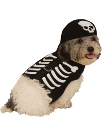 Ruby Slipper Sales 80440 Pet's Skeleton Shirt and Cap Costume - M
