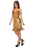 Ruby Slipper Sales 81283 Sexy Sequin Gold Disco Dress For Women - STD
