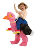 BuySeasons 286812 Inflatable Kids Ride-On Ostrich Costume (STD)
