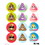 BIRTH3000 BBPOOPST Emoji Poop Assortment Stickers (Sheet of 12) - NS