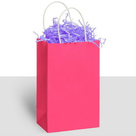 Amscan 295163 Kraft Handle Bags Pink (10 Pack) - NS