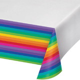 Creative Converting 300964 Rainbow Plastic Tablecover (1) - NS
