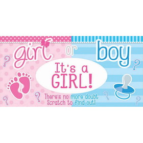 Ruby Slipper Sales BB79853F Gender Reveal Lotto Tickets- It's a Girl (12) - NS