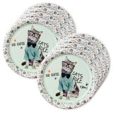 127786 Rachael Hale Cats Rule Lunch Plates (24) - NS
