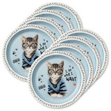 127787 Rachael Hale Cats Rule Dessert Plates (24) - NS