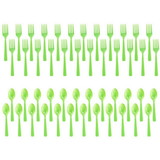 129323 Forks & Spoons - Lime Green (24 Each) - NS