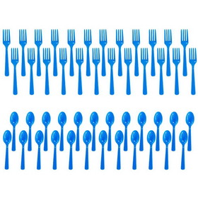 129326 Forks & Spoons - Royal Blue (24 Each) - NS