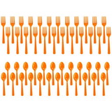 129329 Forks & Spoons - Orange (24 Each) - NS