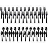 129330 Forks & Spoons - Black (24 Each) - NS