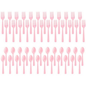 129335 Forks & Spoons - Light Pink (24 Each) - NS